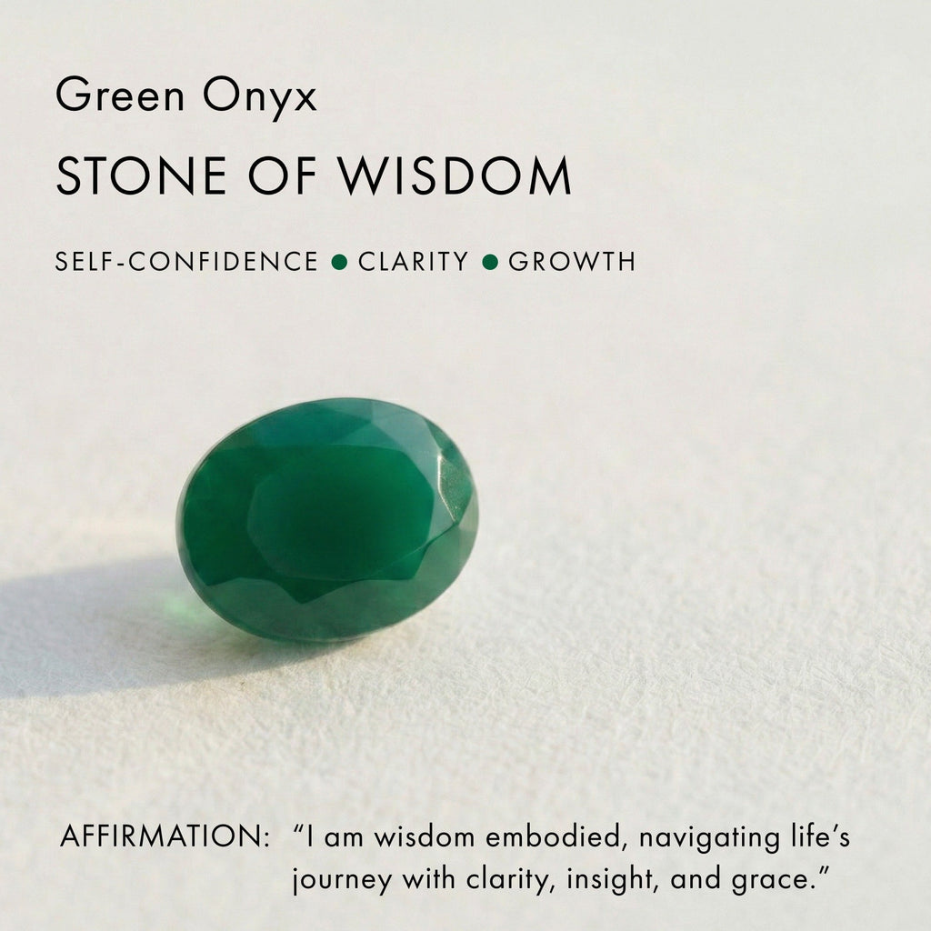 Green Onyx Necklace Sway - May Birthstone