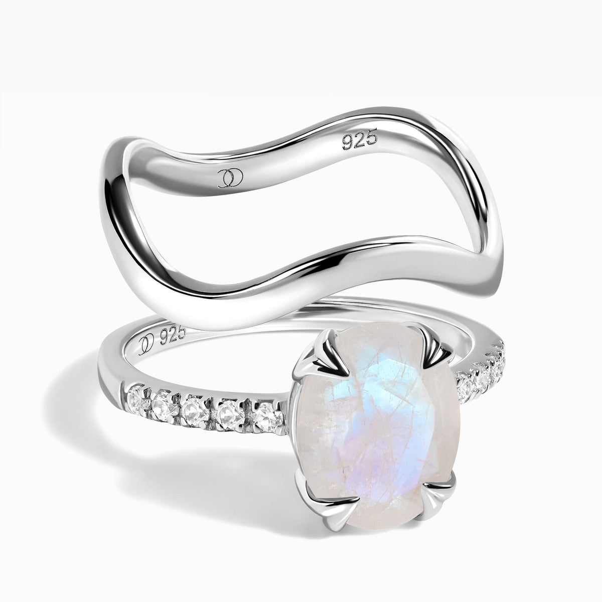 Moonstone Harlow & Waves Rings