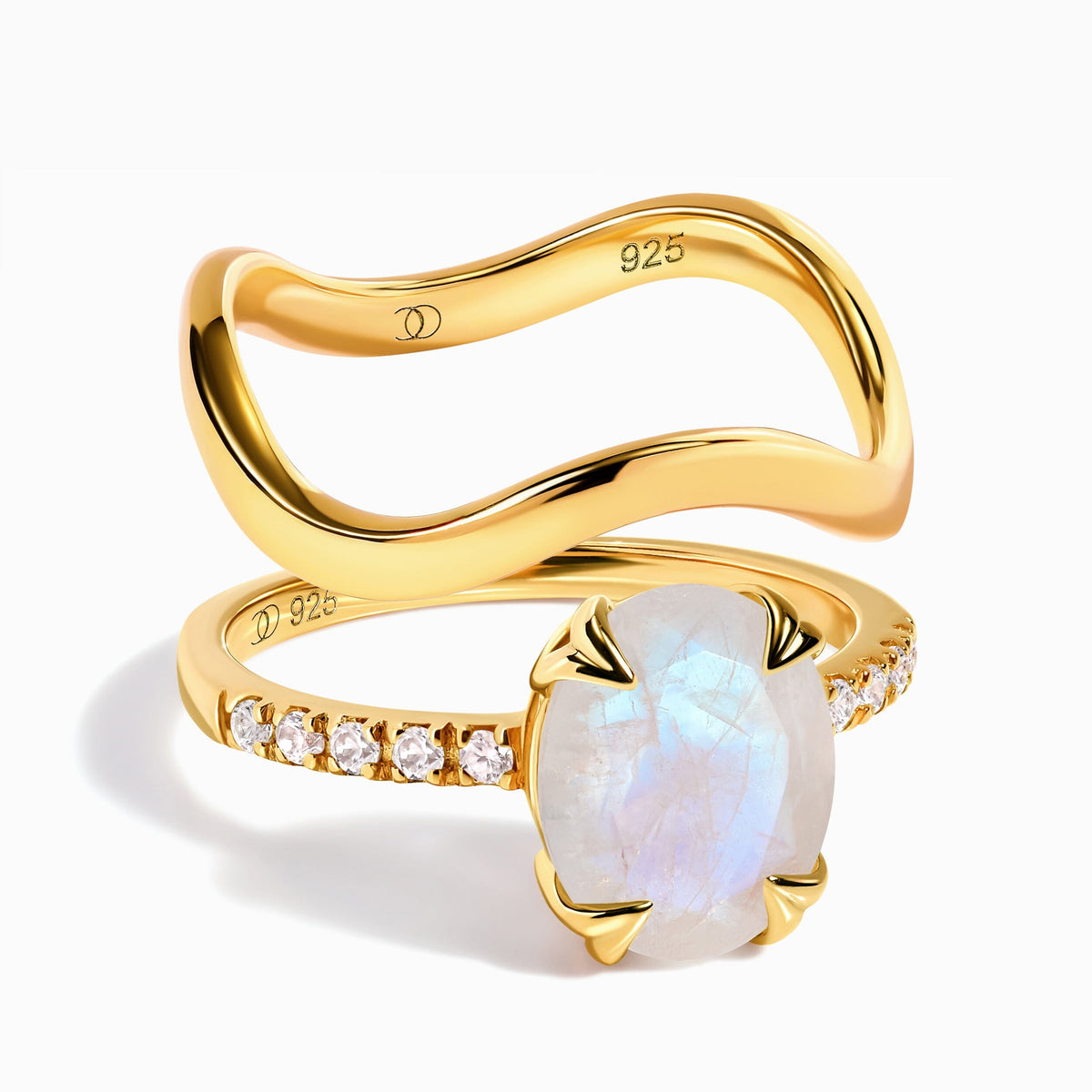 Moonstone Harlow & Waves Rings