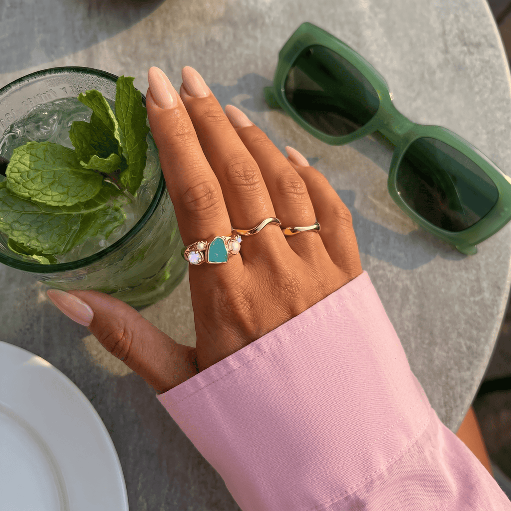 Amazonite Heirloom & Magma Rings