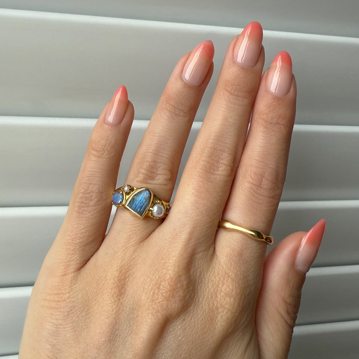 Labradorite Heirloom & Magma Rings