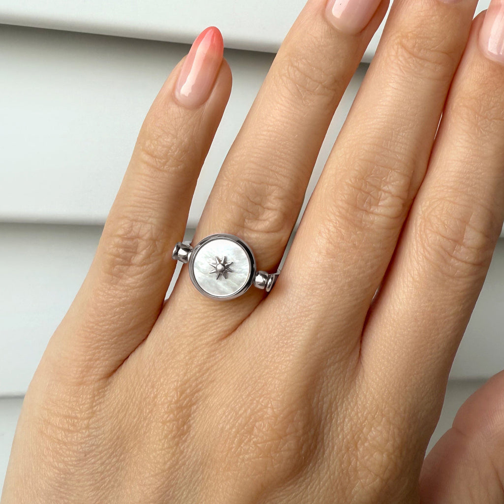 Black Onyx Pearl Ring - Night & Day
