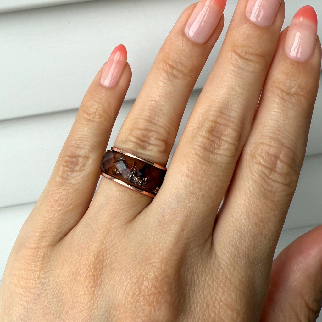 2-in-1 Resin Ring - Golden Amber