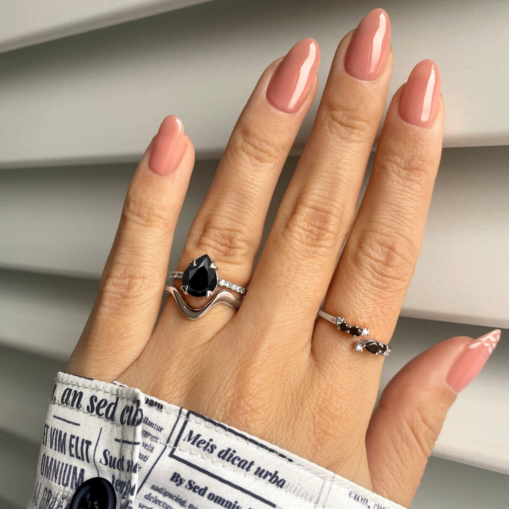 Black Obsidian Ring - Nymph