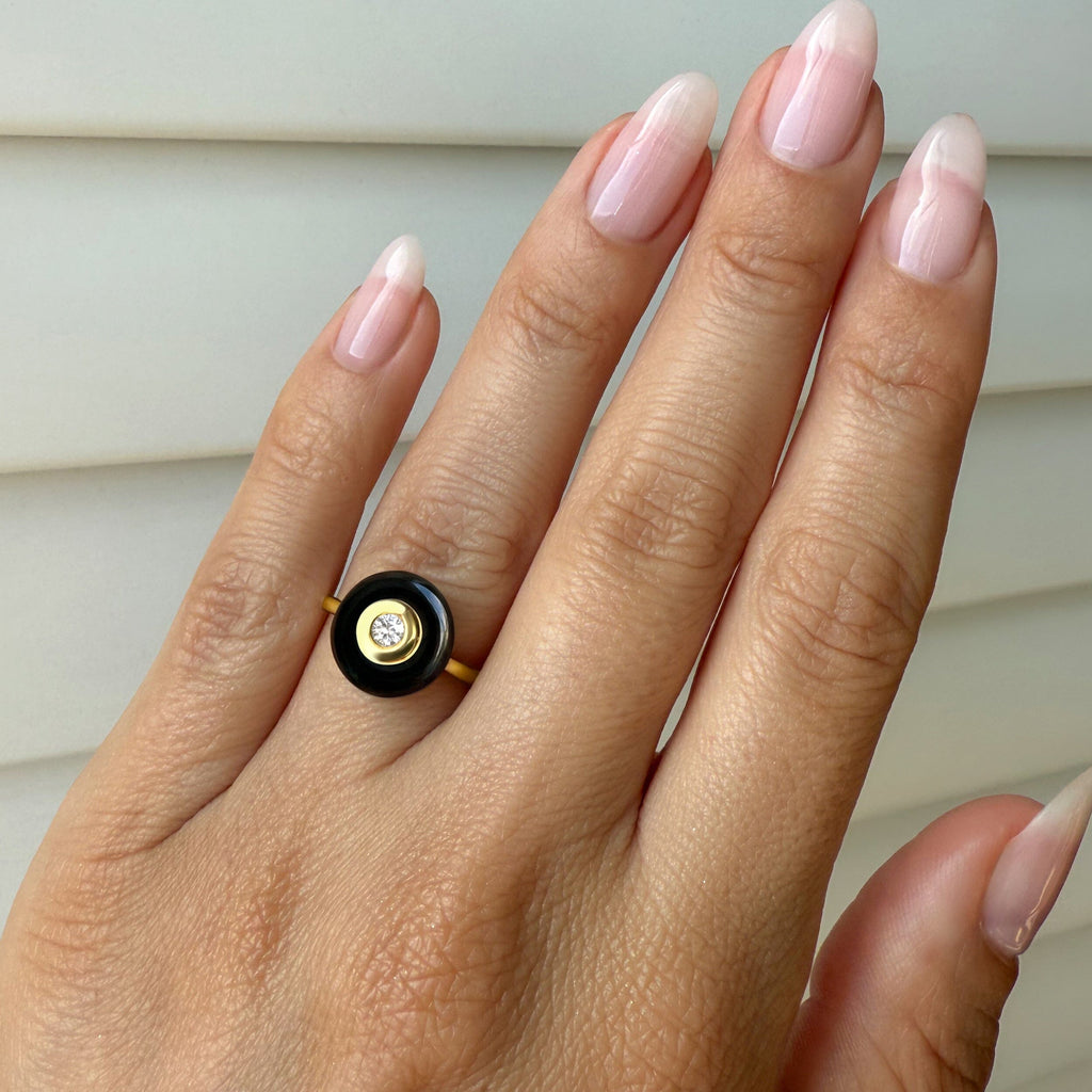 Black Obsidian Fidget Ring - Ora