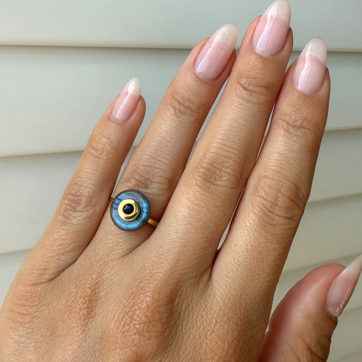 Labradorite Black Spinel Fidget Ring - Ora