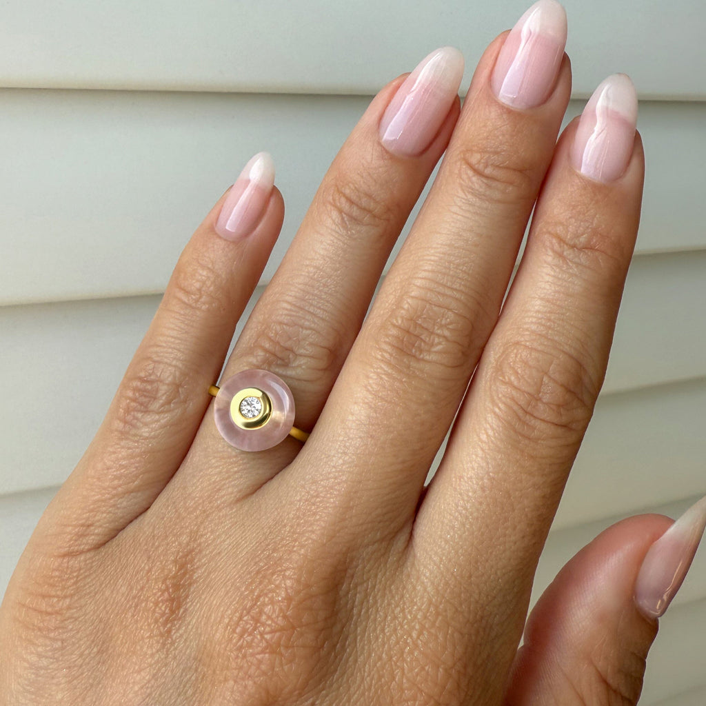 Rose Quartz Fidget Ring - Ora