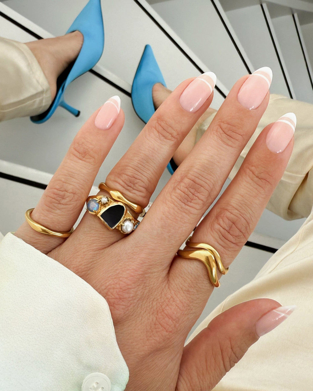 Black Obsidian Pearl Ring - Heirloom