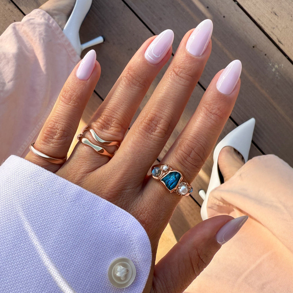 Labradorite Pearl Ring - Heirloom