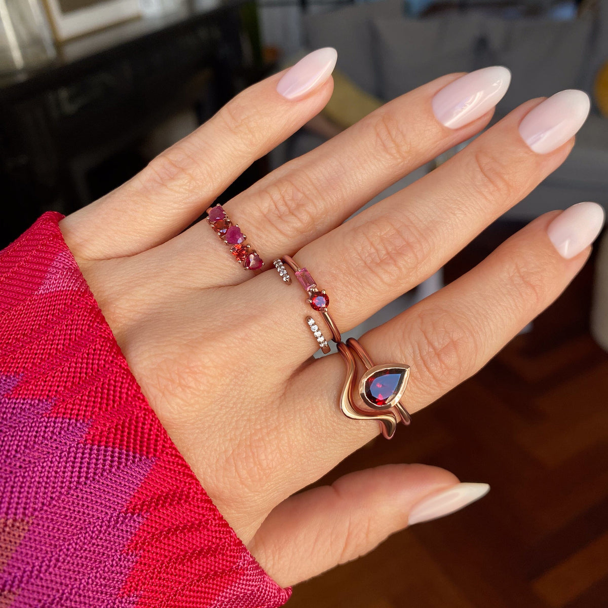 White Zircon Ring - Twinkling Band