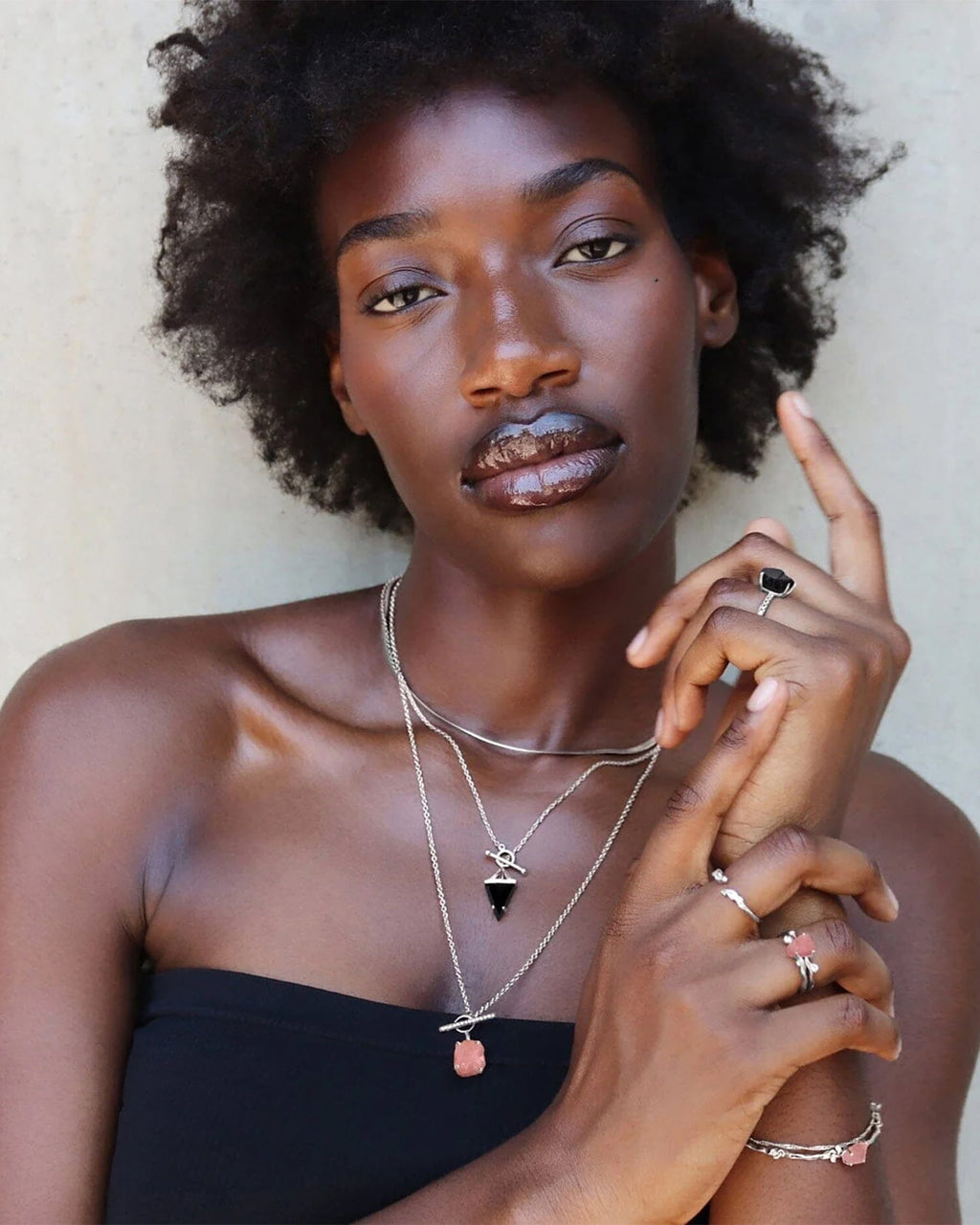 Rose Quartz Ring - Flow
