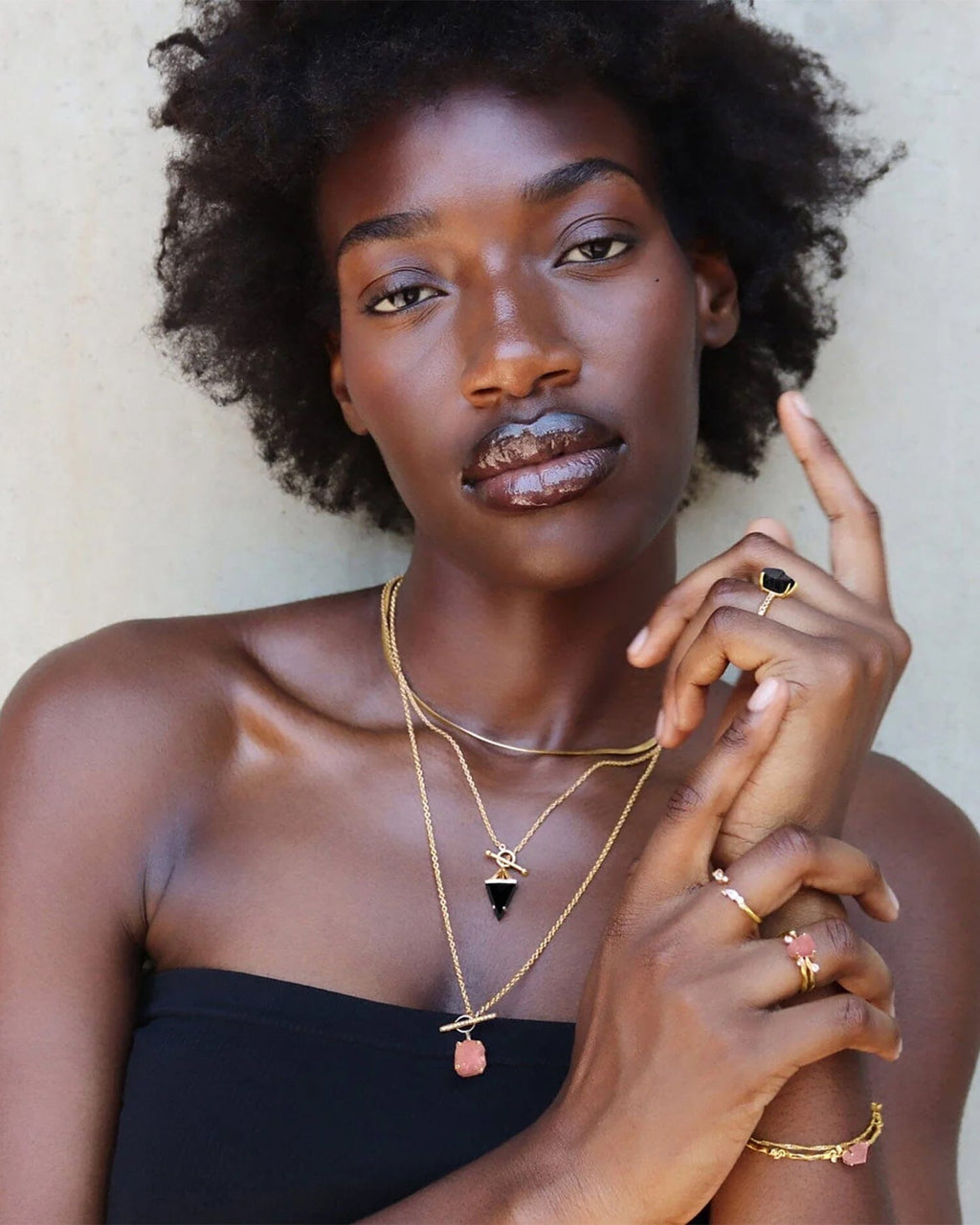 Rose Quartz Ring - Flow