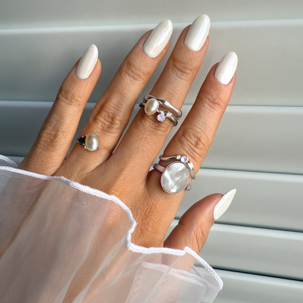 Mother of Pearl Ring - Enfolded