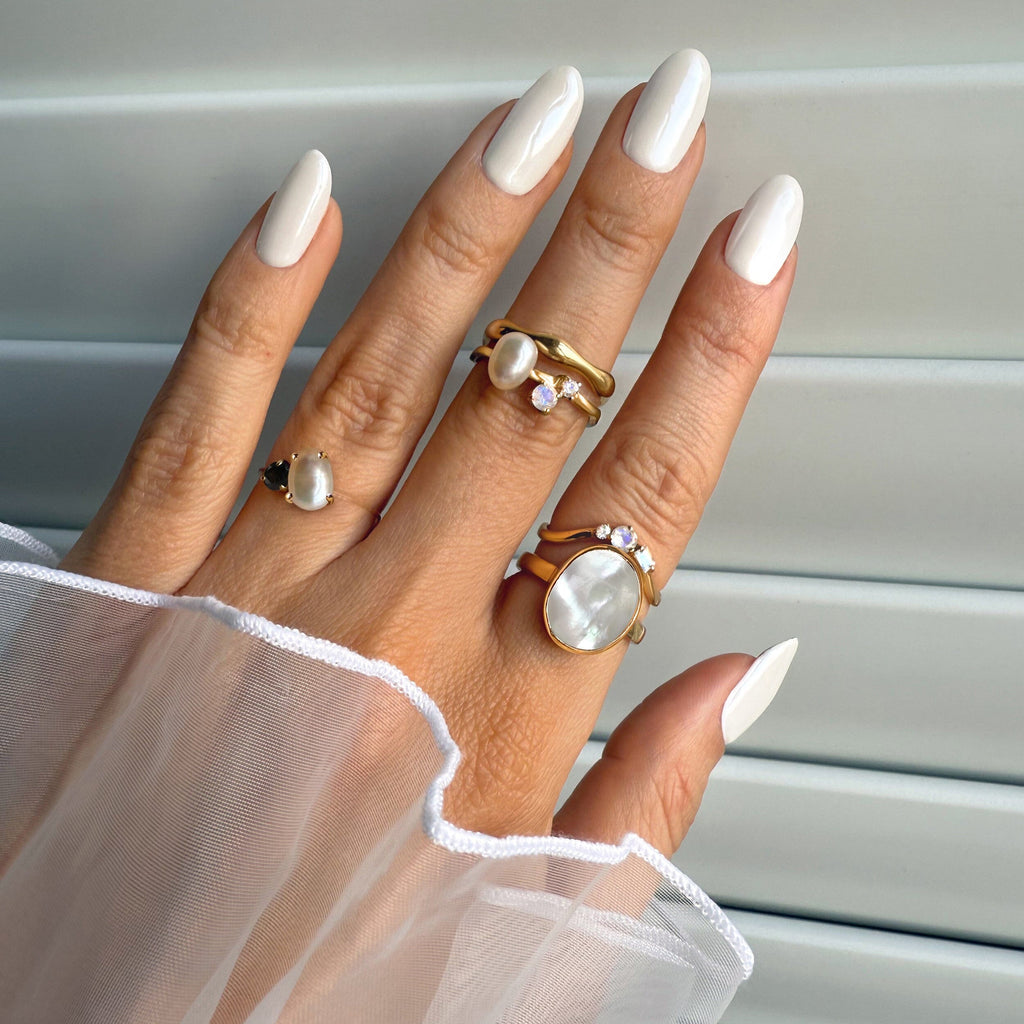 Mother of Pearl Ring - Enfolded