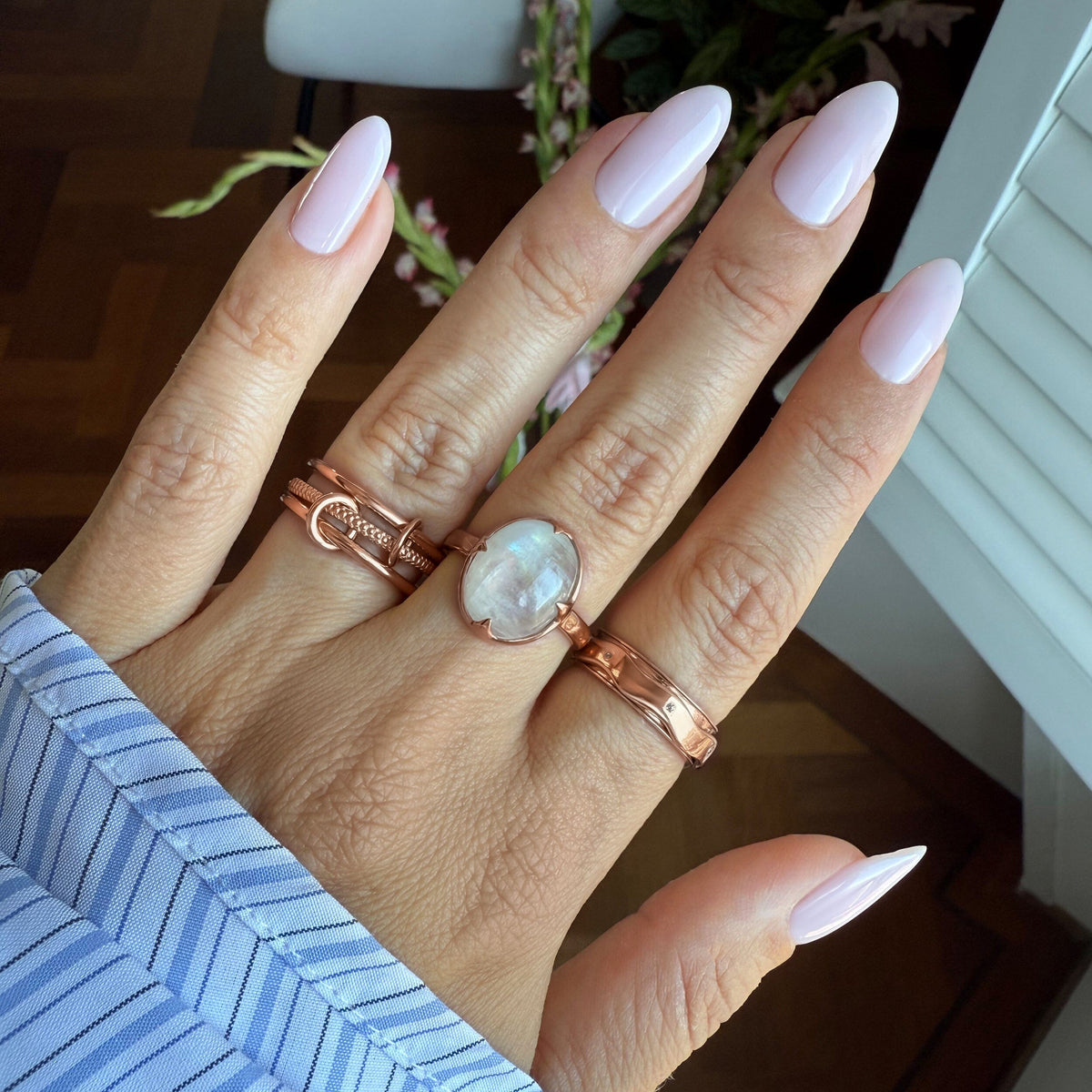 White Zircon Fidget Ring - Spinning Clarity