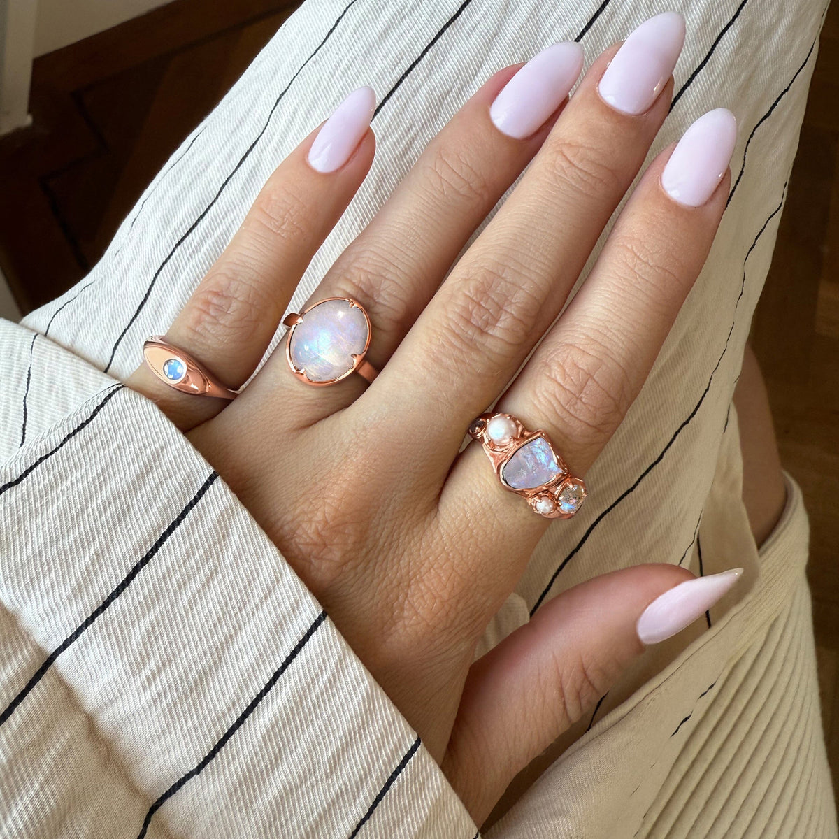 Moonstone Pearl Ring - Heirloom
