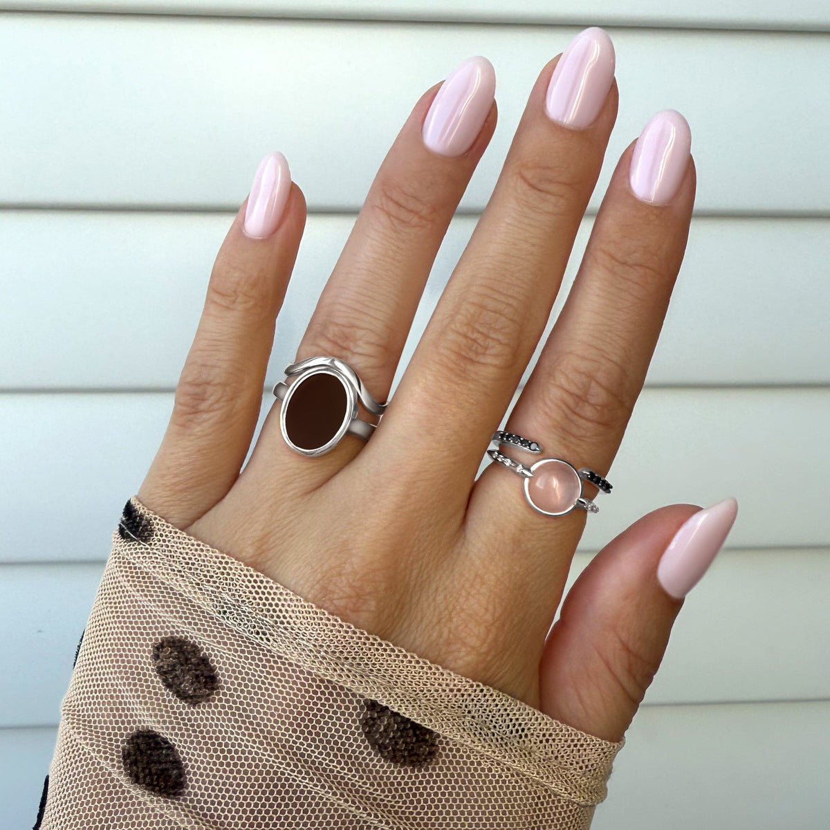 Rose Quartz Energy Ring - Self-Love Engraved