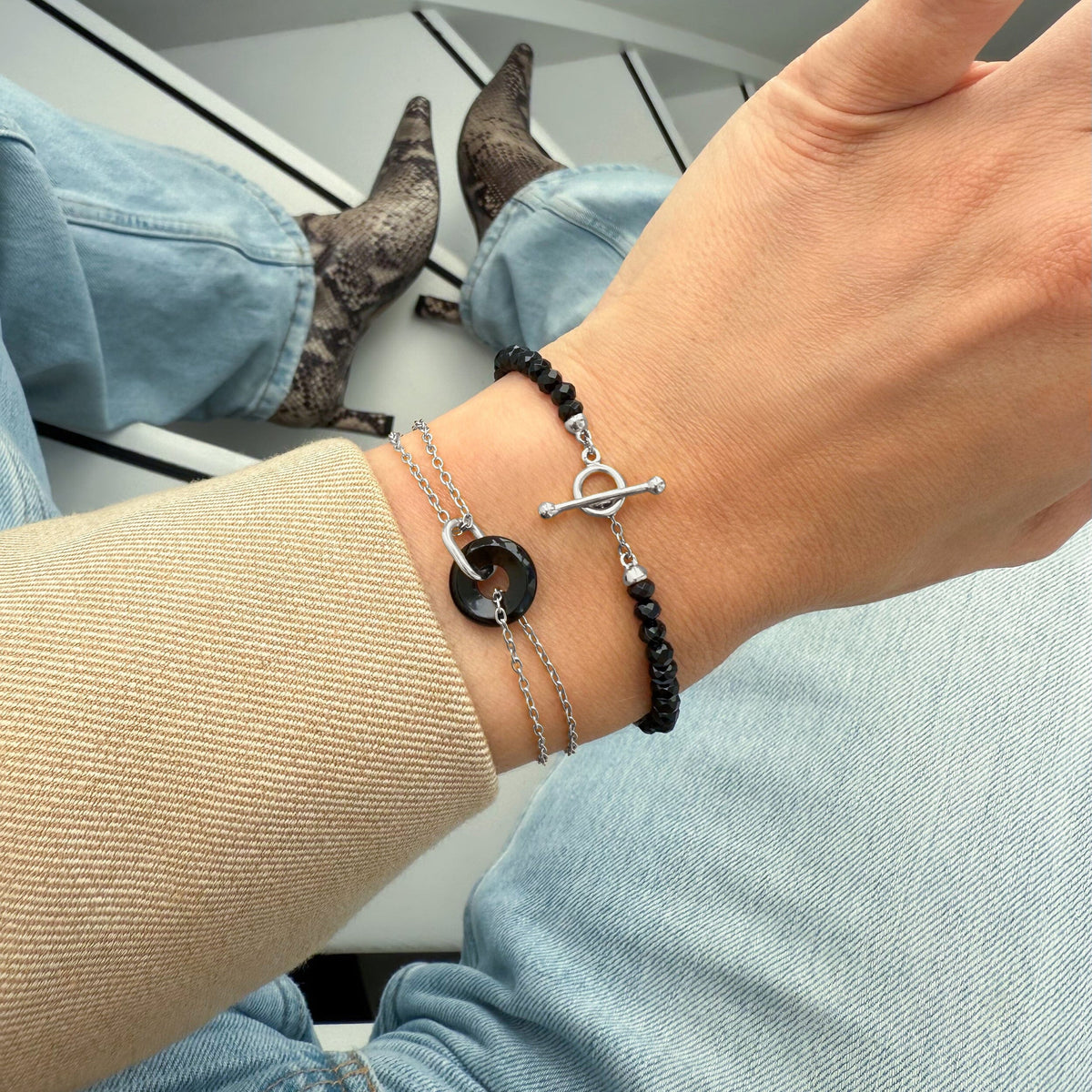 Black Obsidian Bracelet - Vibrations