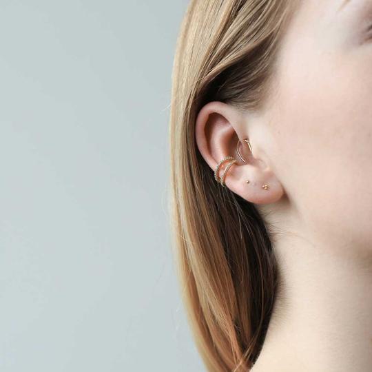 Trinity Threaded Flat Back Earring