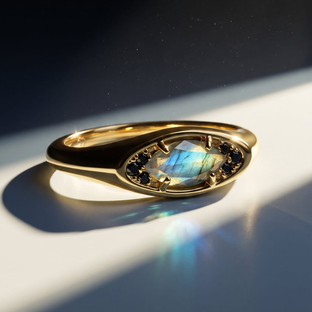 Labradorite Ring - Evil Eye