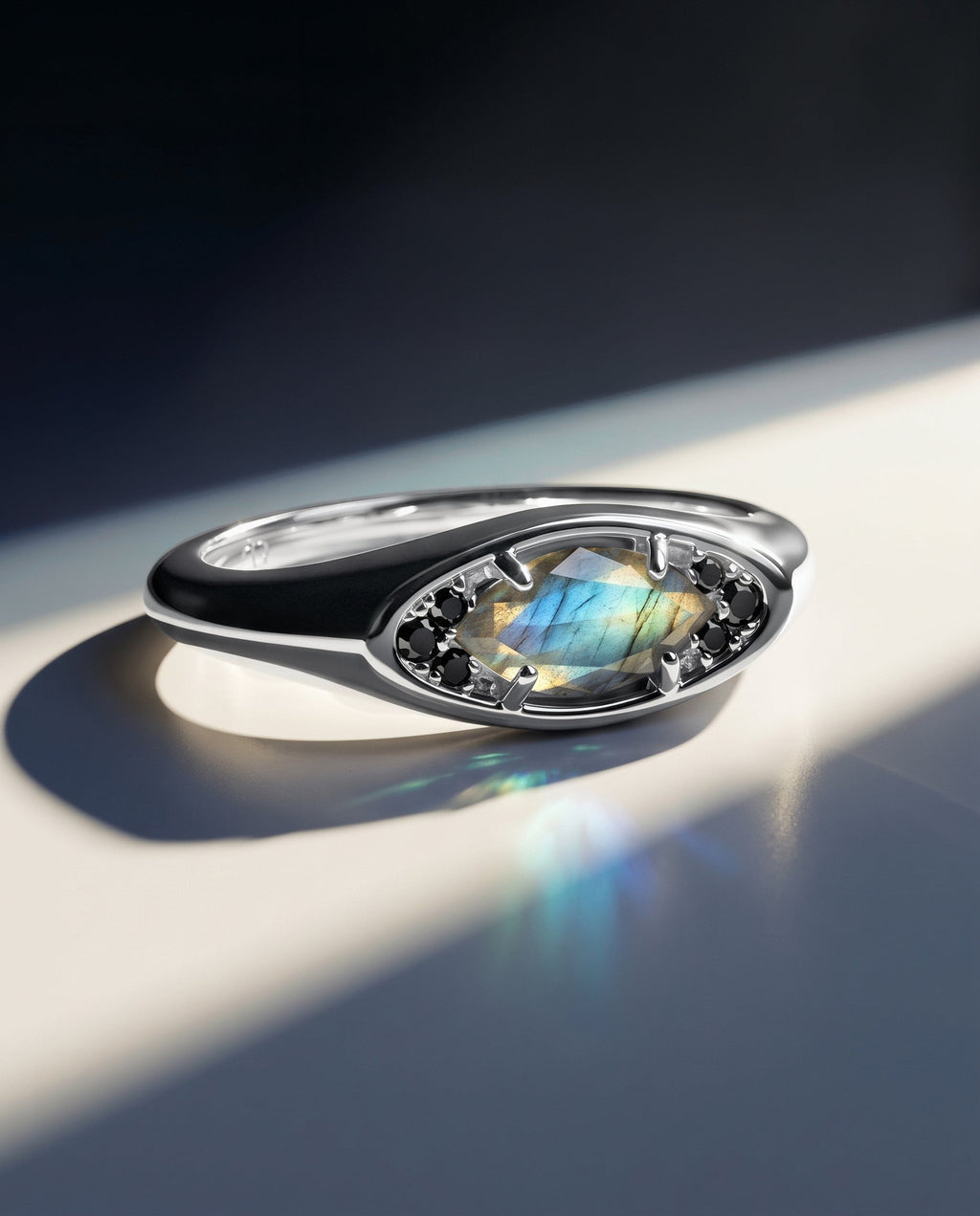 Labradorite Ring - Evil Eye
