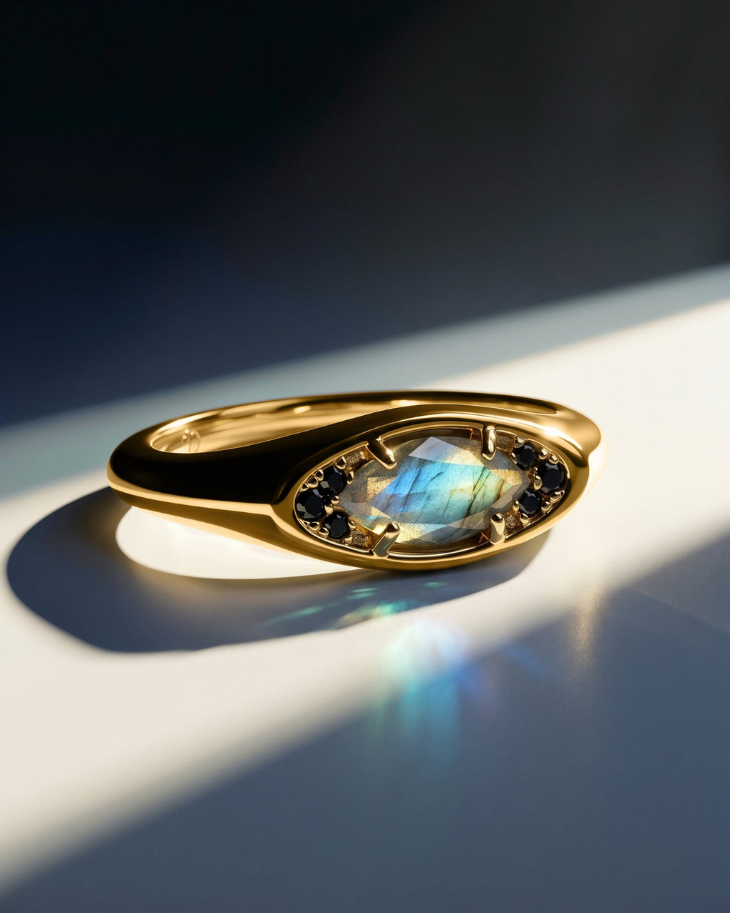 Labradorite Ring - Evil Eye