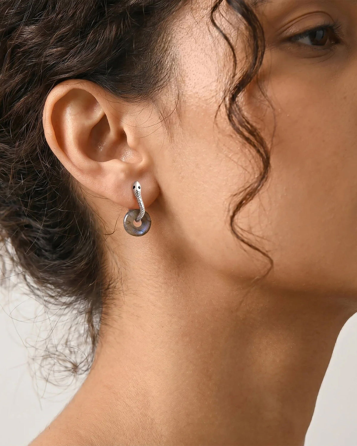 Labradorite Earrings - Serpent