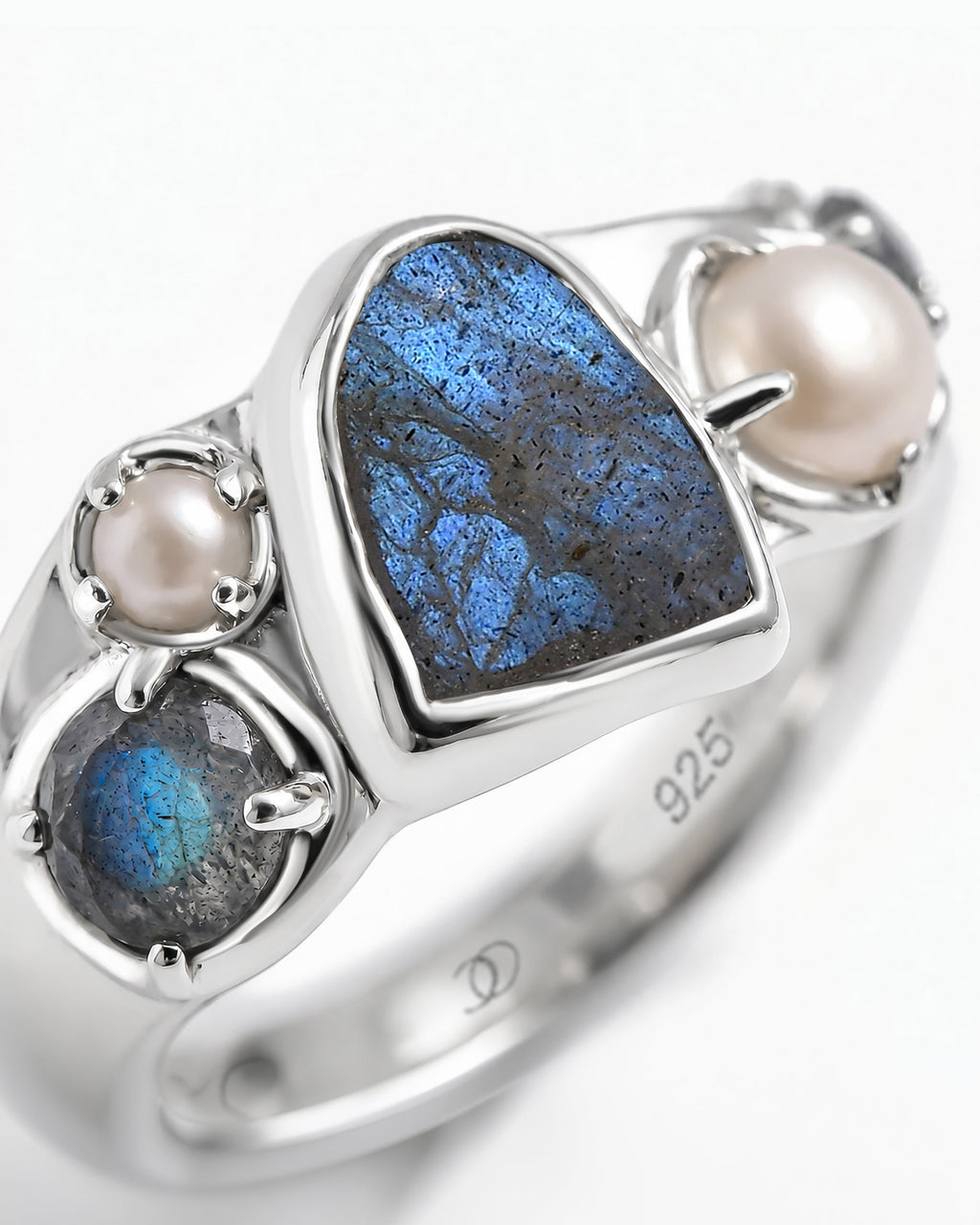 Labradorite Pearl Ring - Heirloom