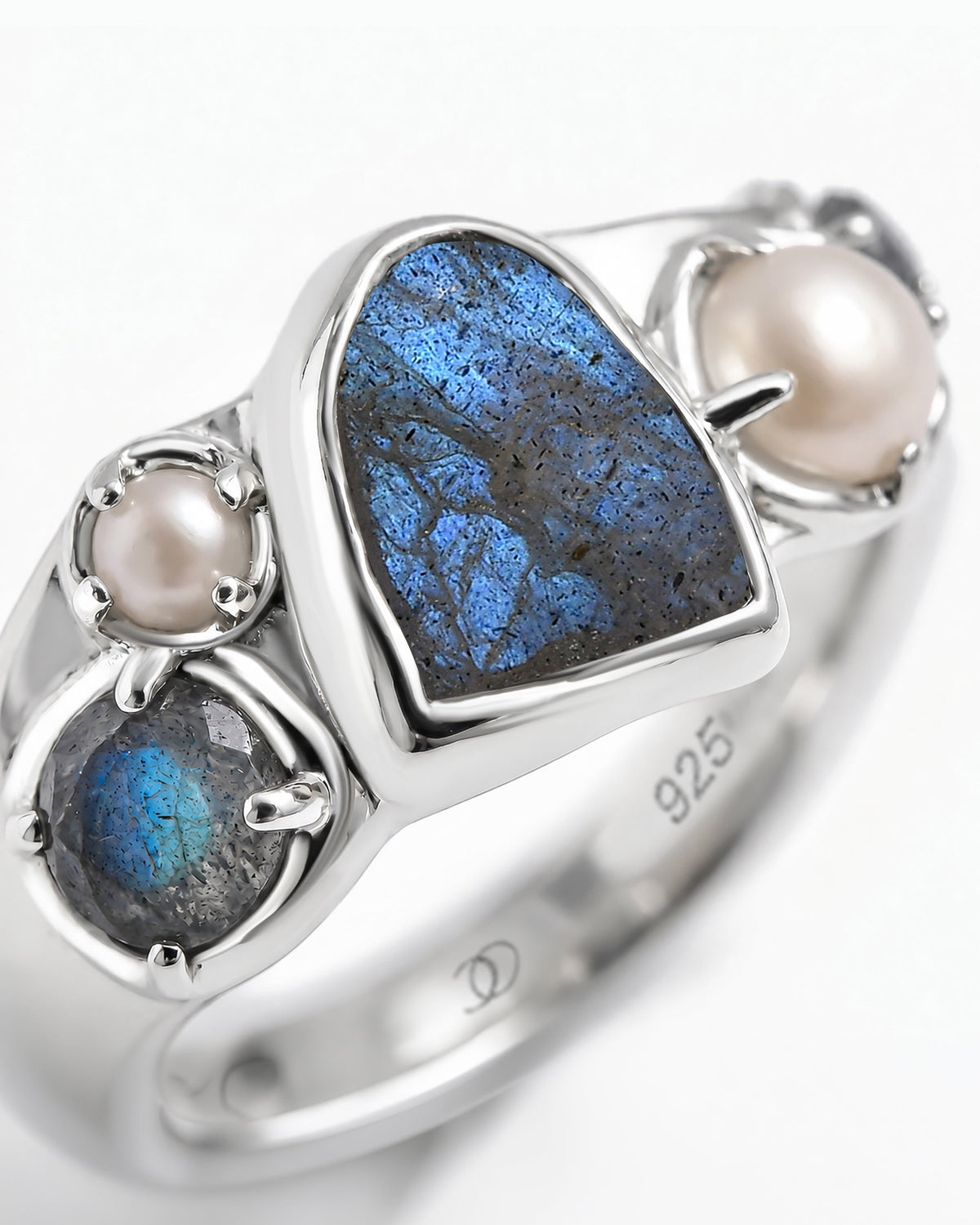 Labradorite Pearl Ring - Heirloom