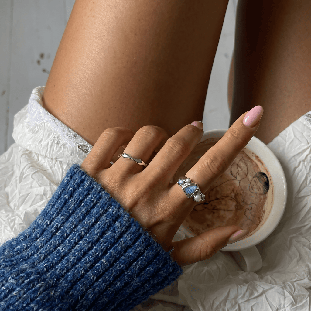 Labradorite Heirloom & Magma Rings