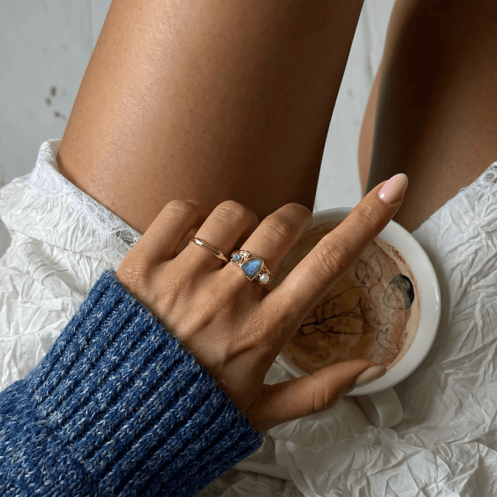 Labradorite Heirloom & Magma Rings