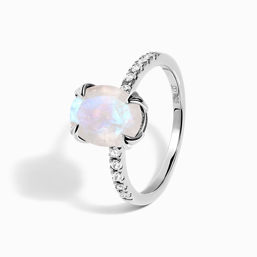 Fine Moonstone Lab Diamond Ring - Harlow