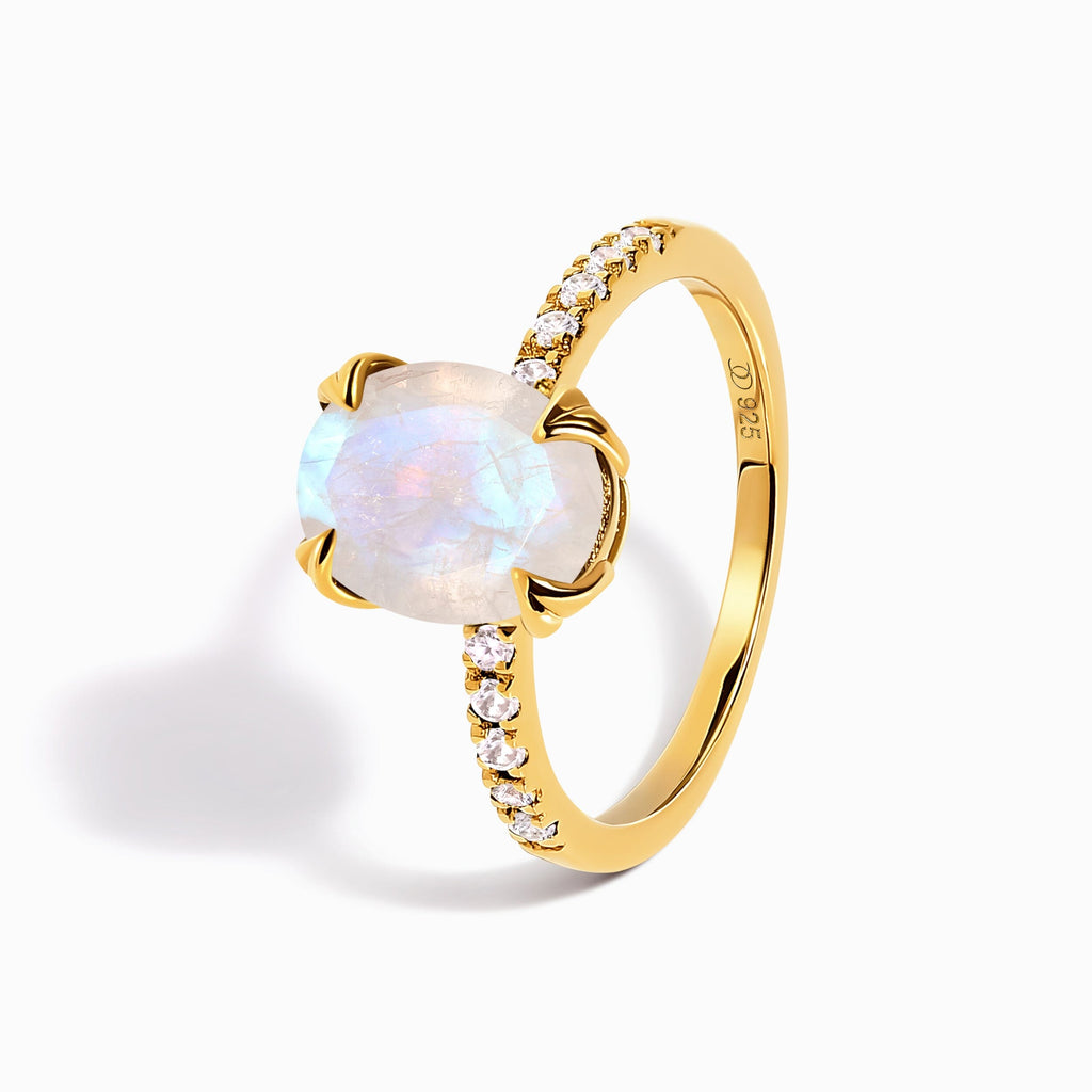 Fine Moonstone Lab Diamond Ring - Harlow