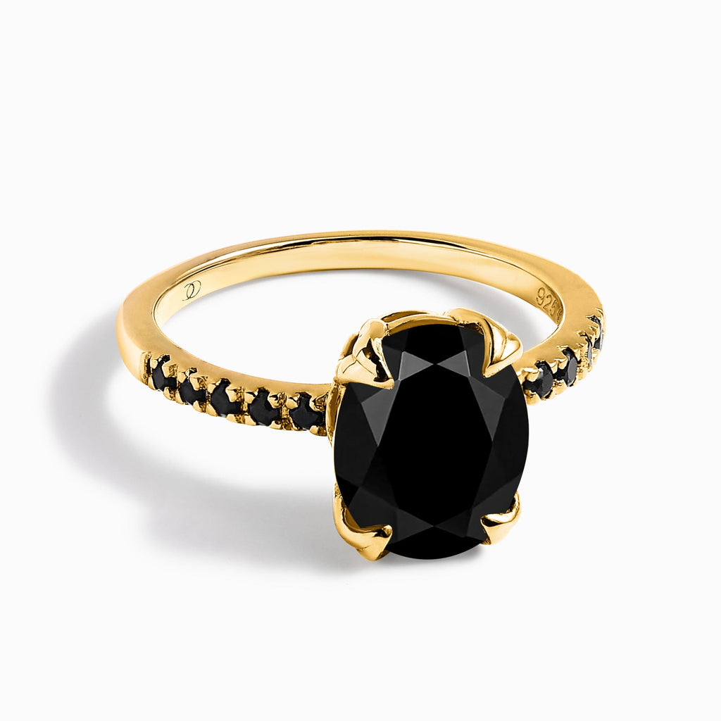 Black Obsidian Black Spinel Ring - Harlow