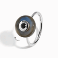 Labradorite Black Spinel Fidget Ring - Ora