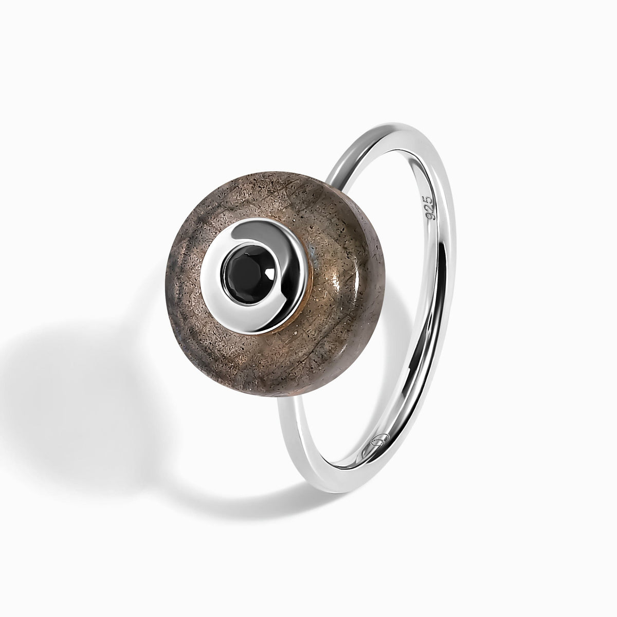 Labradorite Black Spinel Fidget Ring - Ora