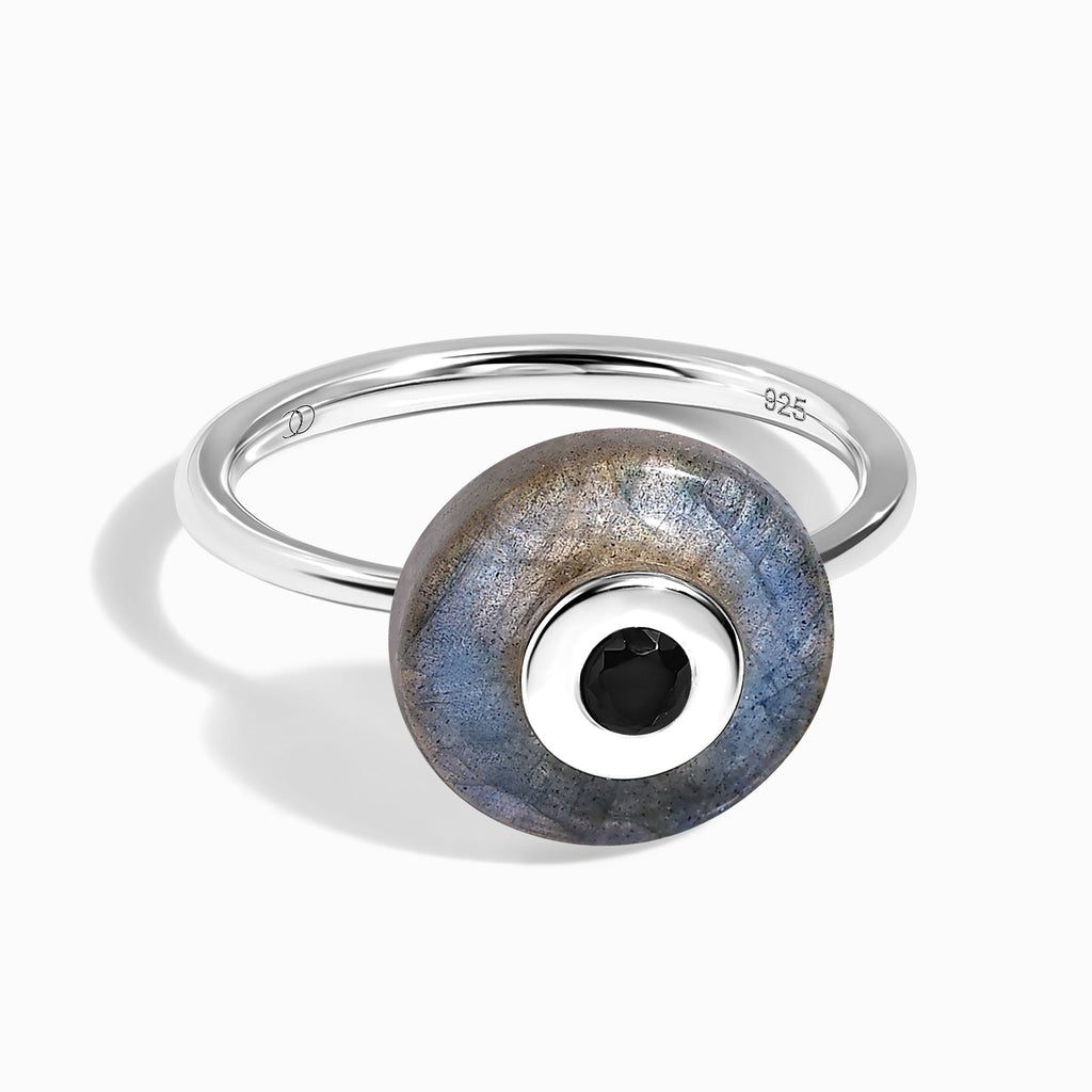 Labradorite Black Spinel Fidget Ring - Ora