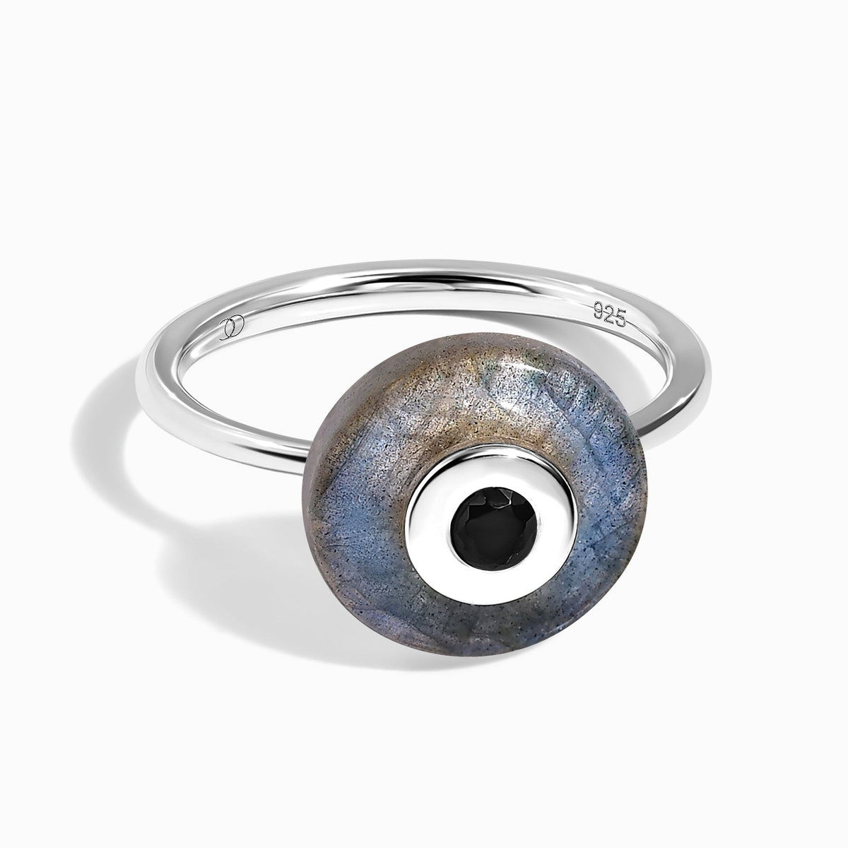 Labradorite Black Spinel Fidget Ring - Ora
