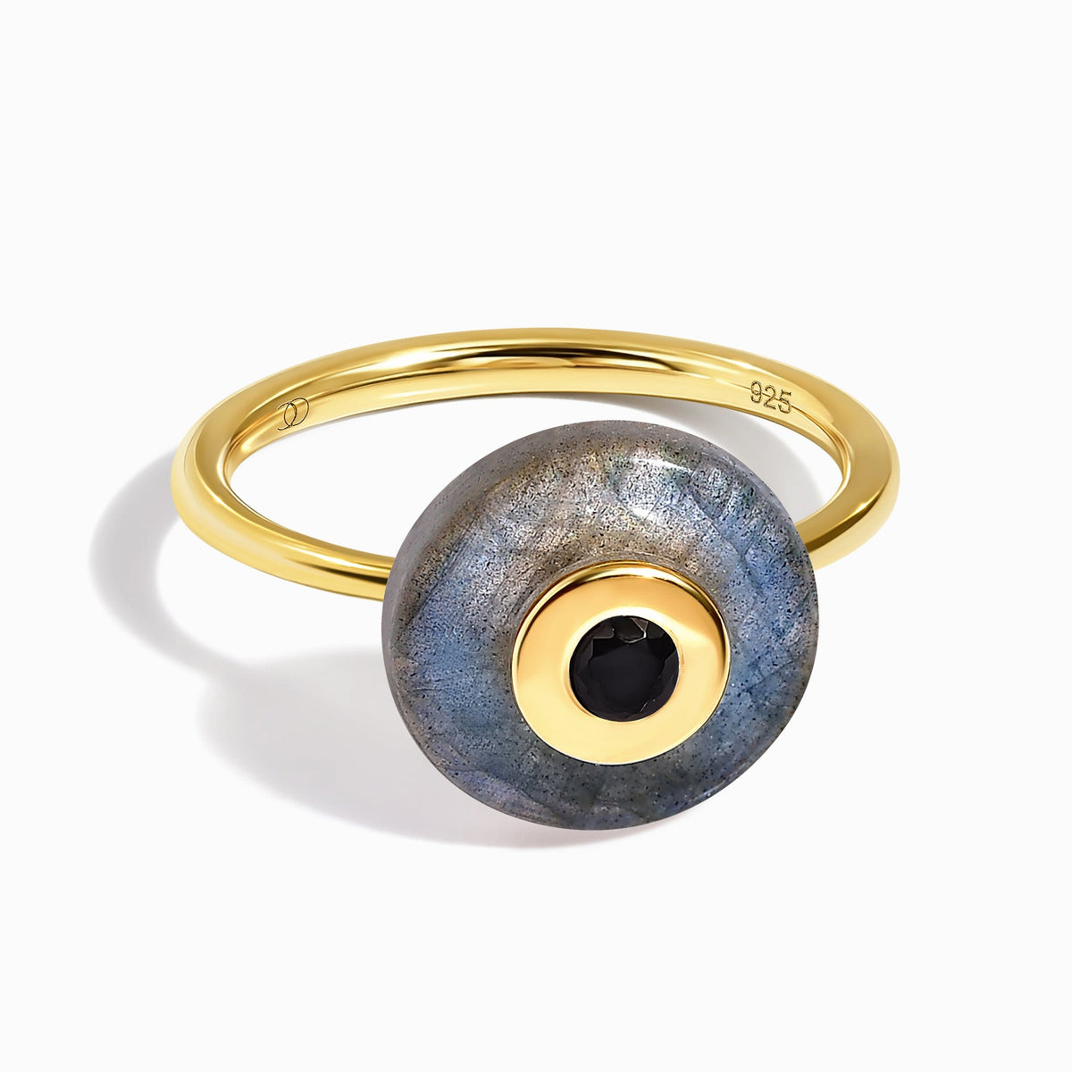 Labradorite Black Spinel Fidget Ring - Ora