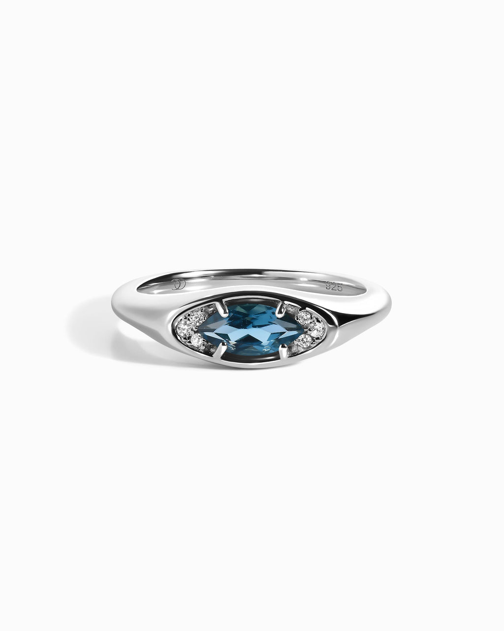 Blue Topaz Ring - Evil Eye