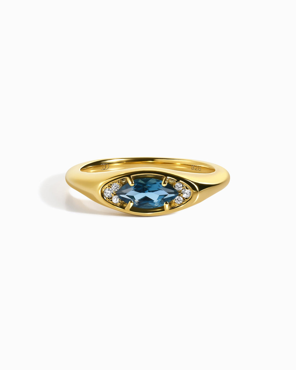 Blue Topaz Ring - Evil Eye