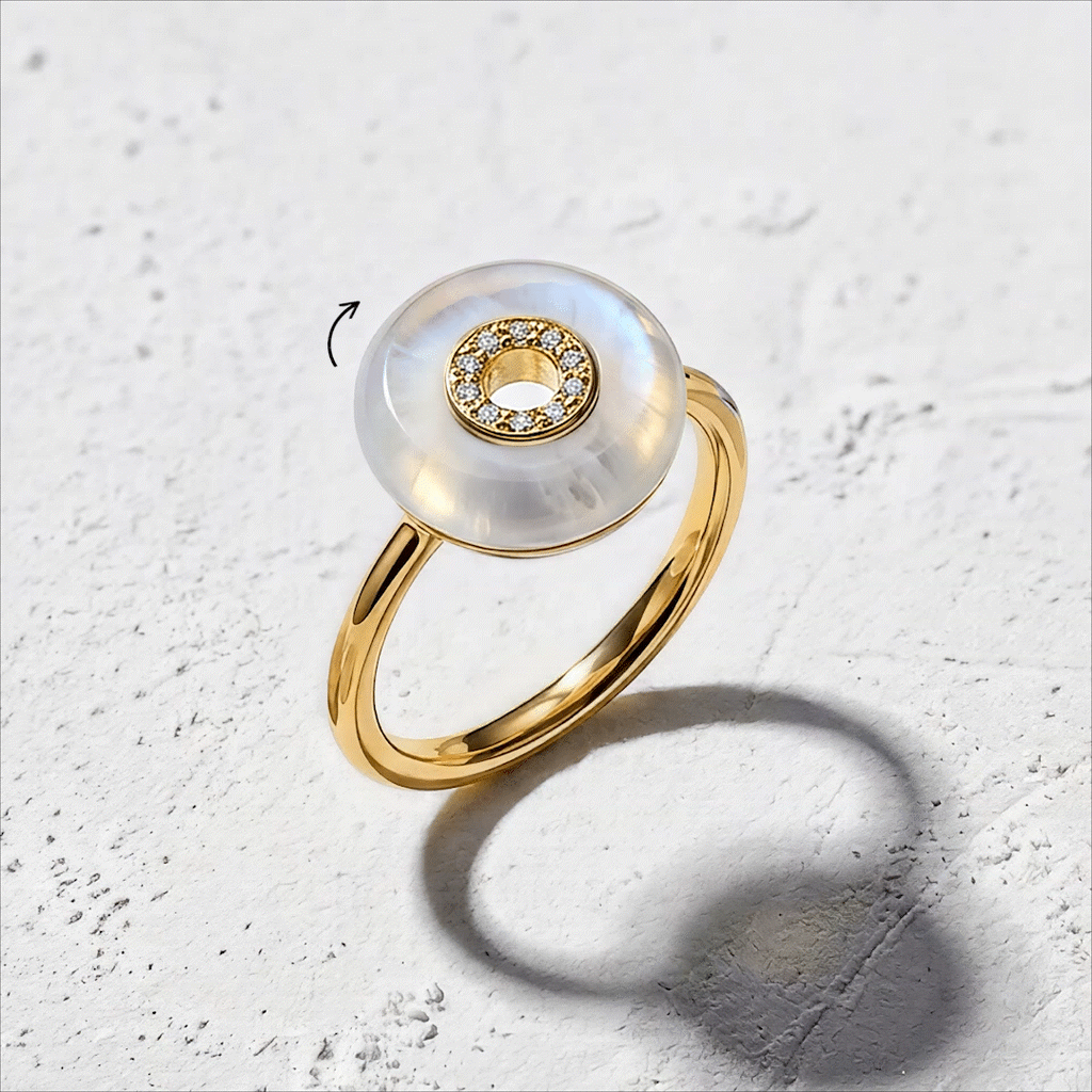 Moonstone Fidget Ring - Liora