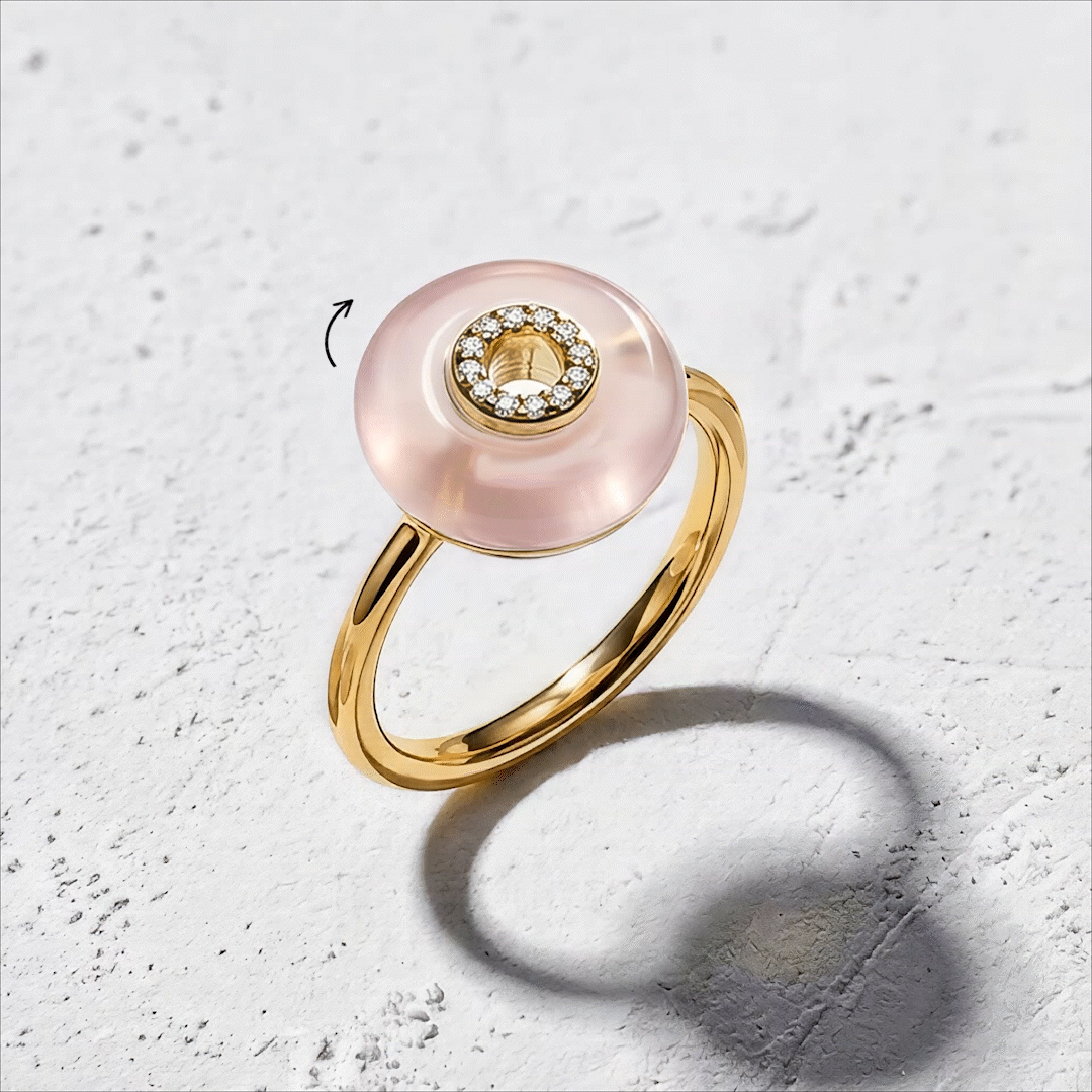 Rose Quartz Fidget Ring - Liora