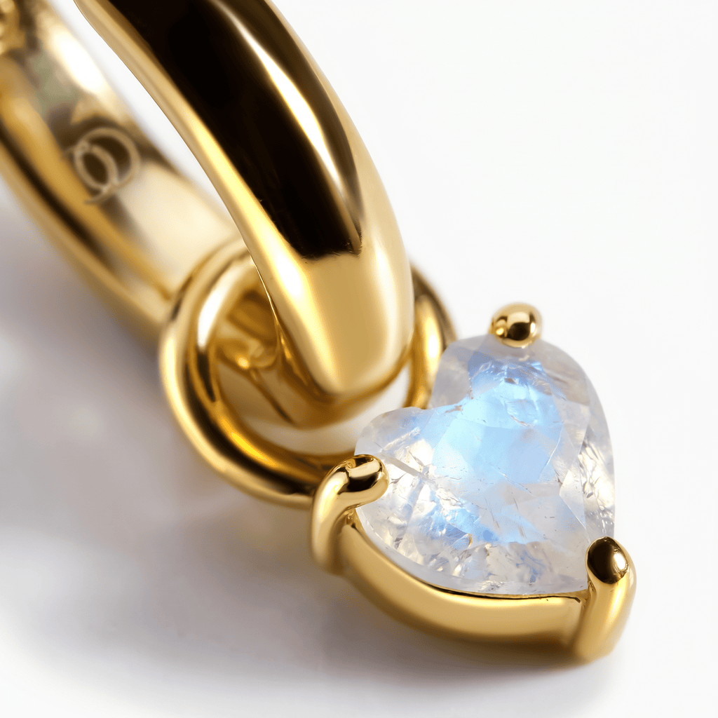 Moonstone Earrings - Love Hoops