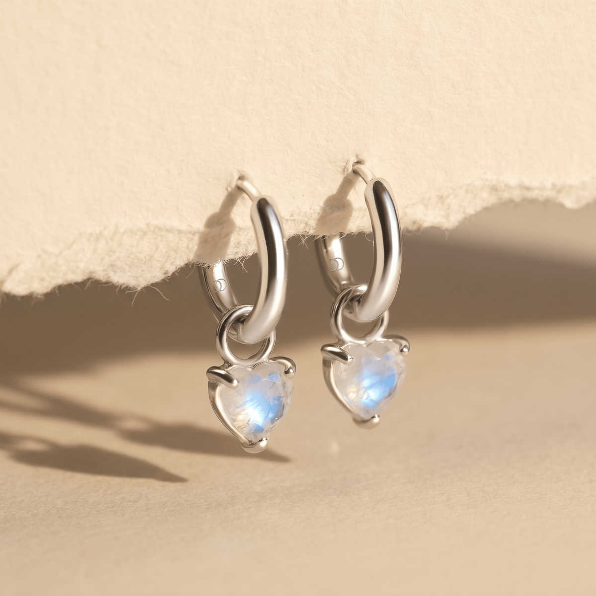 Moonstone Earrings - Love Hoops