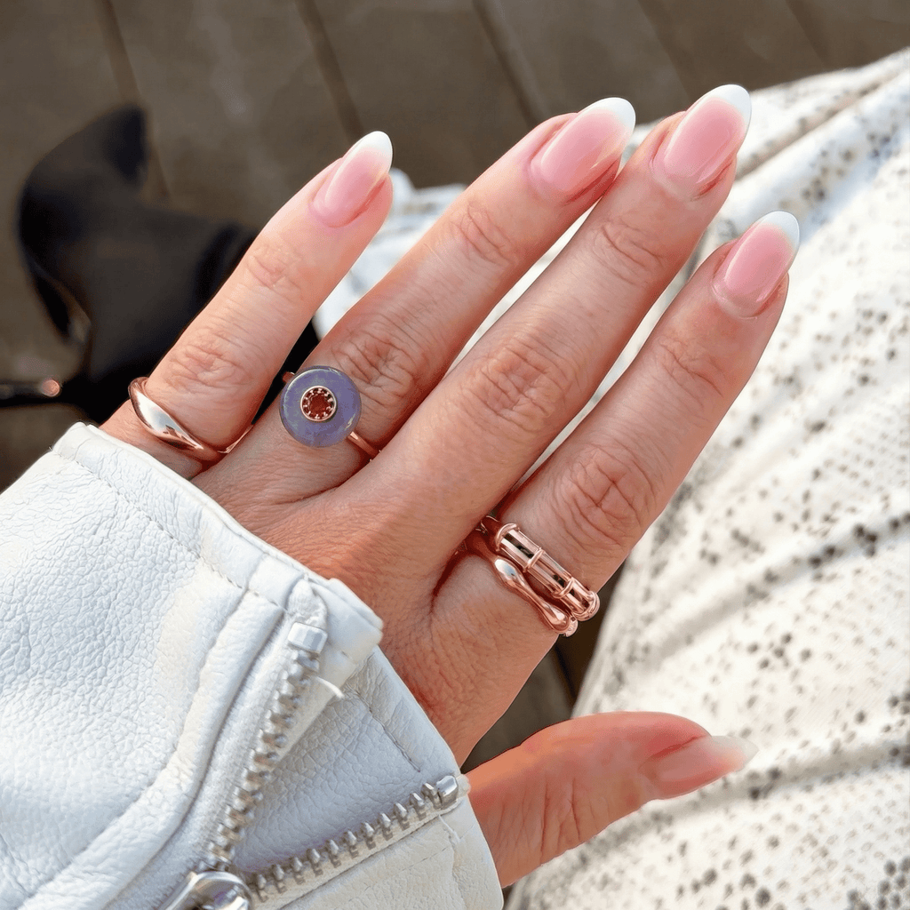 Labradorite Black Spinel Fidget Ring - Liora