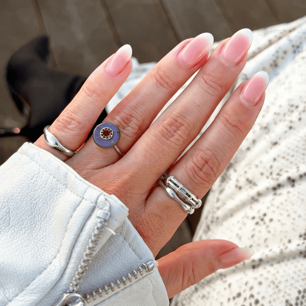 Labradorite Black Spinel Fidget Ring - Liora