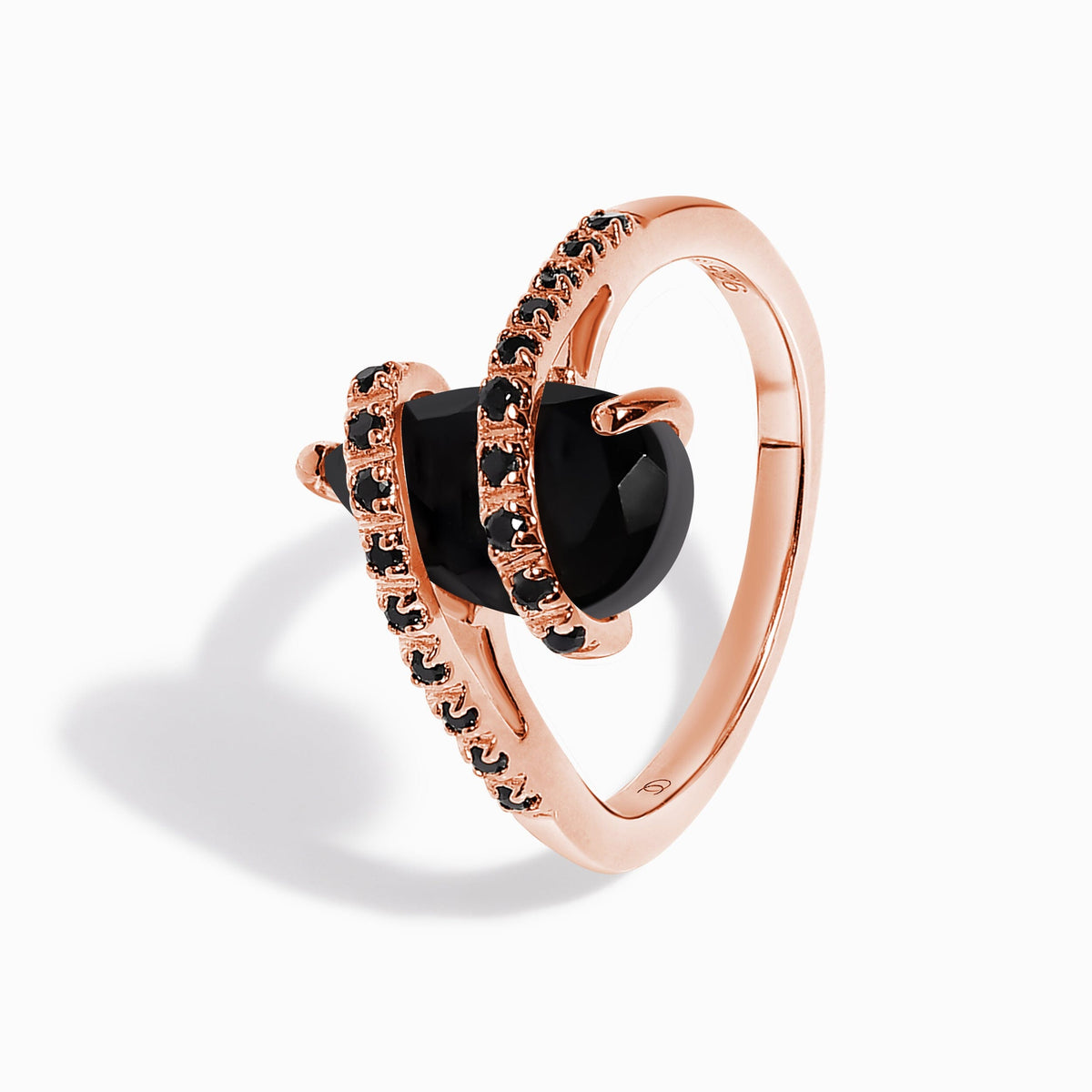 Black Obsidian Black Spinel Ring - Bypass