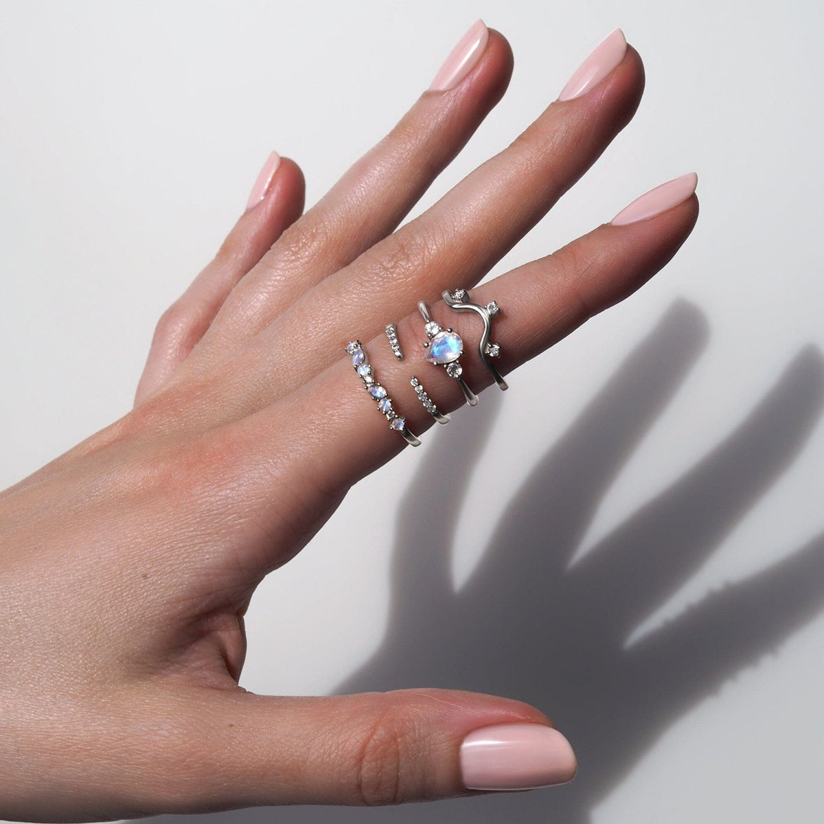 White Zircon Ring - Twinkling Band