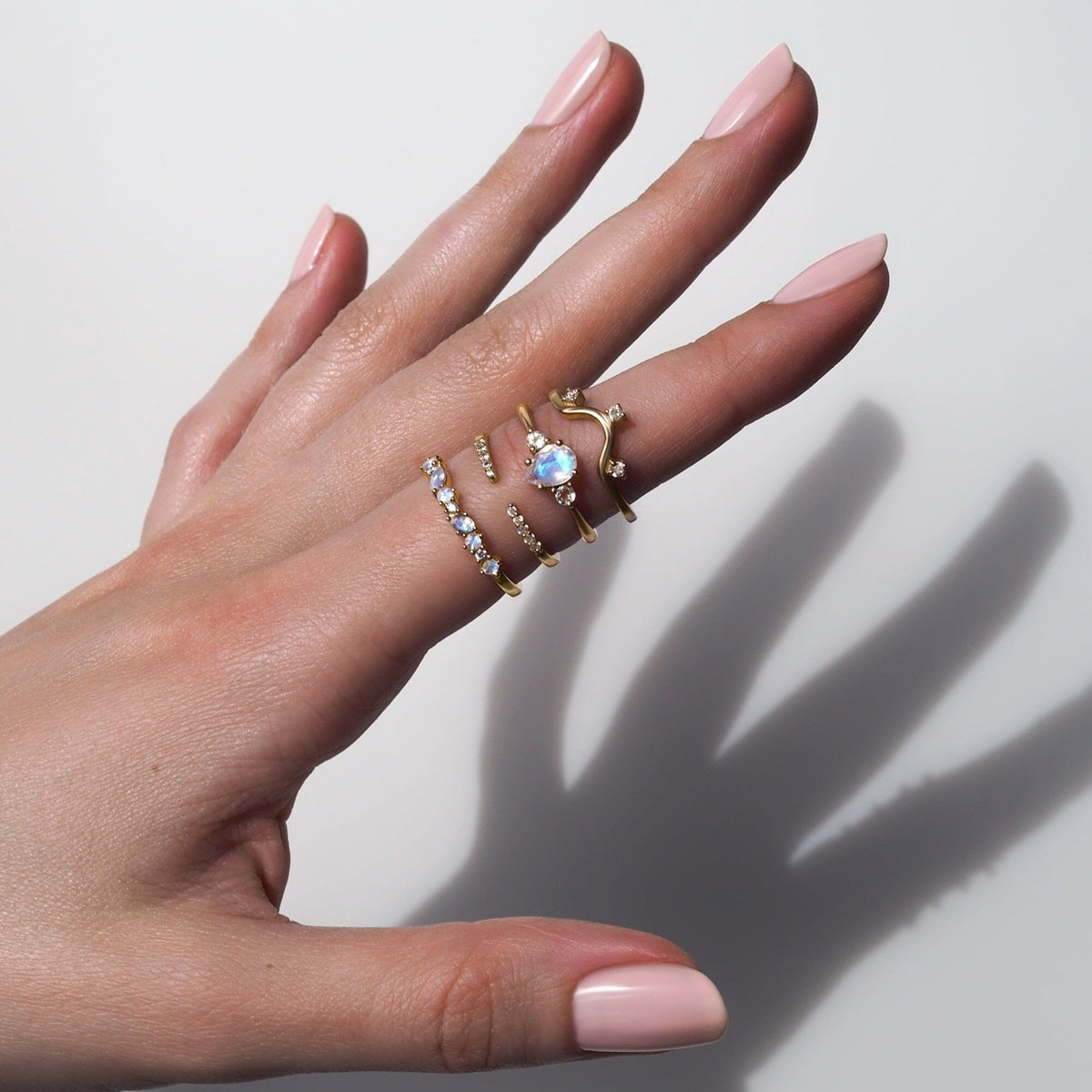 White Zircon Ring - Twinkling Band